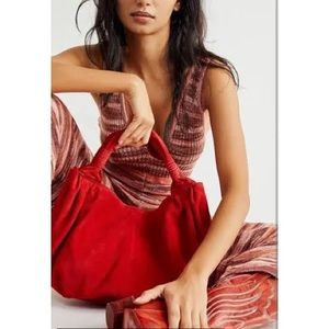 Free People Slouchy Wilde Suede Leather Purse